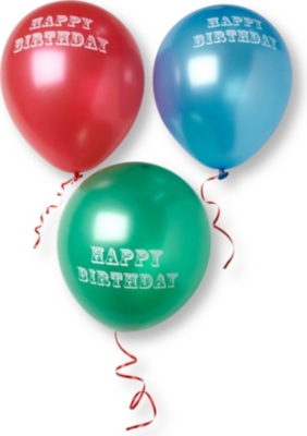 TALKING TABLES Happy Birthday balloons set of 12
