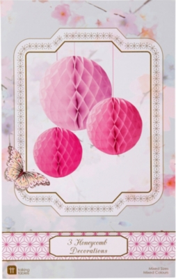 TALKING TABLES Decadent Decs set of three honeycomb decorations