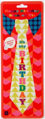 TALKING TABLES Birthday Bash tie sticker