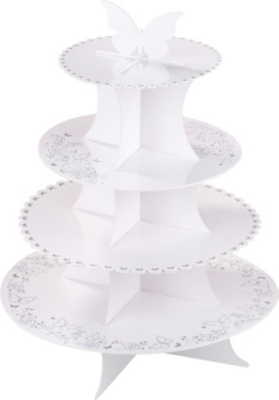 TALKING TABLES Four tier cake stand