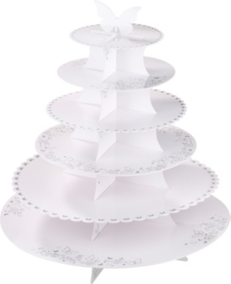 TALKING TABLES Six tier cake stand