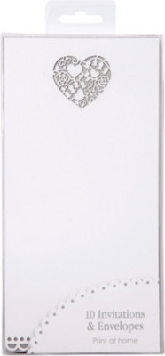TALKING TABLES Something in the Air pack of ten heart invitations