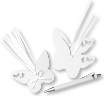 TALKING TABLES Set of 54 butterfly wedding wishes