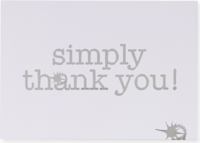 TALKING TABLES Set of ten thank you cards