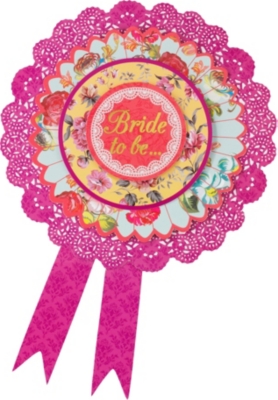 TALKING TABLES Bride to be rosette