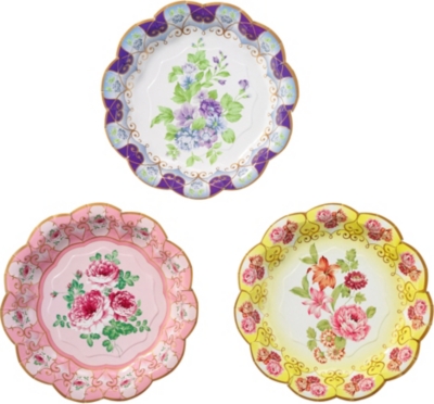 TALKING TABLES Floral paper plates pack of twelve