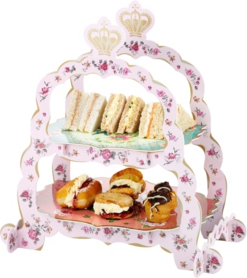 TALKING TABLES Two tier sandwich and cake stand