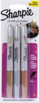 SHARPIE Metallic markers three pack
