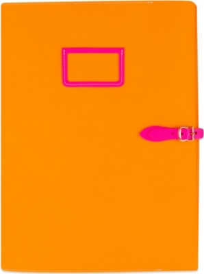 UNDERCOVER Leather buckle A4 folder