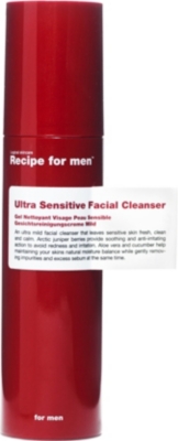 RECIPE FOR MEN Ultra Sensitive facial cleanser