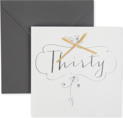 BELLY BUTTON DESIGNS Thirty birthday card