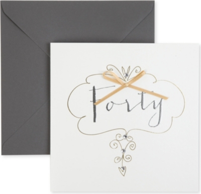 BELLY BUTTON DESIGNS Forty birthday card