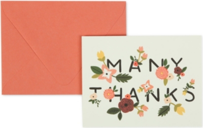 RIFLE PAPER Ava Many Thanks thank you card