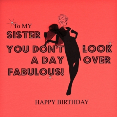 FIVE DOLLAR SHAKE Fabulous Sister birthday card