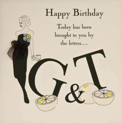 FIVE DOLLAR SHAKE G and T Happy Birthday card