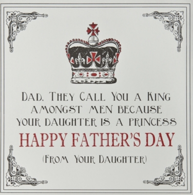 FIVE DOLLAR SHAKE King Amongst Men Father's Day card