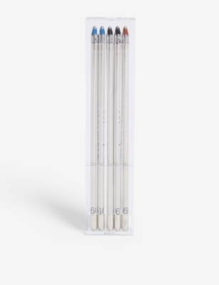 CARAN DACHE: Multicolour mini ballpoint pen refill set of five
