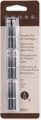 selfridges cartridges fountain pen slim ink cross