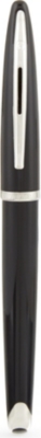 WATERMAN Carene black lacquer silver trim fountain pen medium nib