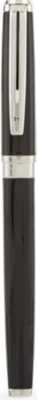 WATERMAN Exception Slim black lacquer silver trim rollerball