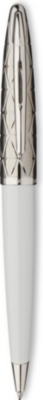 WATERMAN Carene Contemporary white chrome trim medium nib ball pen