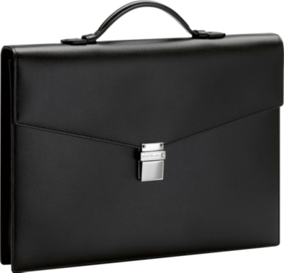 montblanc briefcase brown