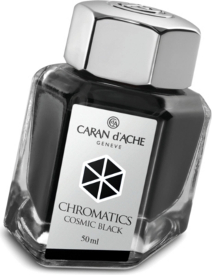 CARAN DACHE: Chromatics cosmic black ink bottle 50ml