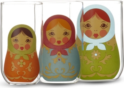 CUBIC Babushka nesting glasses