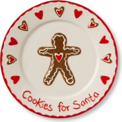 GISELA GRAHAM Ceramic Cookies for Santa' plate