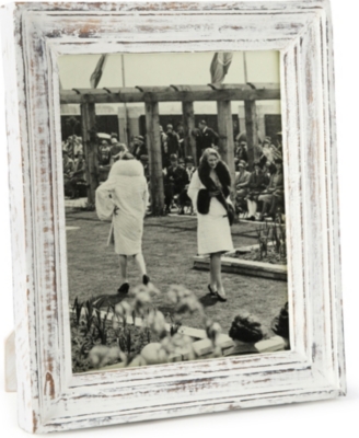 NKUKU Jasailmer aged wood photo frame white 8x10"