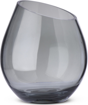 LSA Lazlo Pale Grey vase 24cm