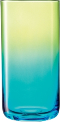 LSA Mezzo vase 26cm lime turquoise