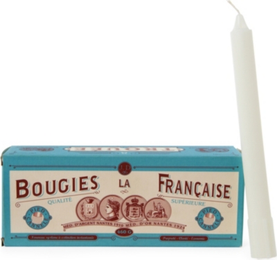BOUGIES LA FRANCAISE Box of eight perforated taper candles