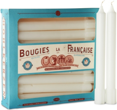 BOUGIES LA FRANCAISE Box of 20 perforated taper candles