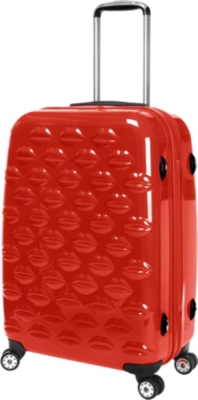 LULU GUINNESS Lips four-wheel suitcase 61cm