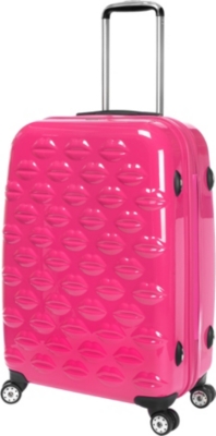 LULU GUINNESS Lips four-wheel suitcase 61cm