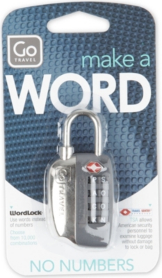 DESIGN GO Travel sentry word