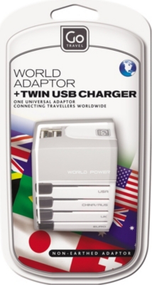 DESIGN GO Worldwide adapter and USB charger