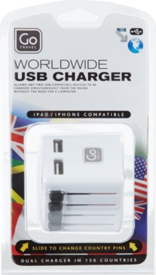 DESIGN GO Worldwide adapter and USB charger