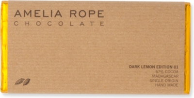 AMELIA ROPE Dark lemon chocolate bar