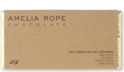 AMELIA ROPE Pale lemon and sea salt chocolate bar