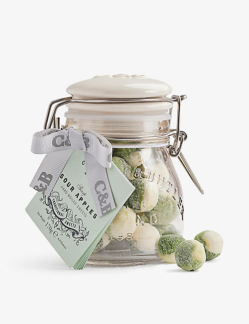 CARTWRIGHT & BUTLER: Sour Apple sweets in a jar 170g