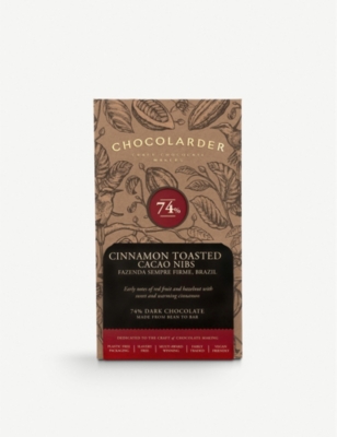 CHOCOLARDER: Cinnamon-toasted cacao nib dark chocolate bar 70g