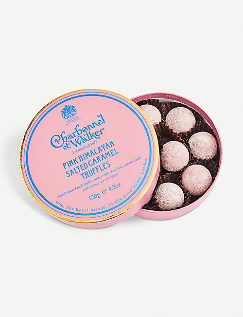 CHARBONNEL ET WALKER: Pink Himalayan salted caramel truffles 120g