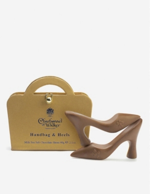 CHARBONNEL ET WALKER: Sea salt milk chocolate handbag and heels 60g
