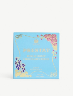 PRESTAT Rose and violet chocolate cremes 140g