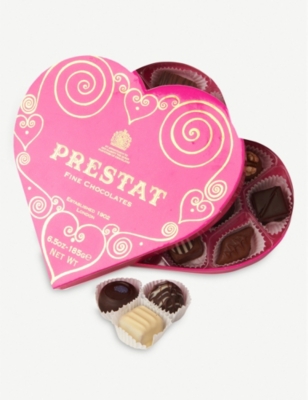 PRESTAT Fine chocolates heart box 185g