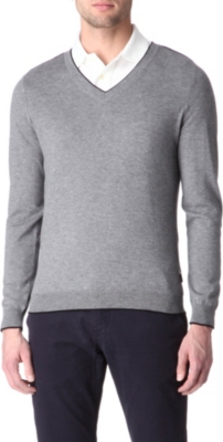HUGO BOSS Gary v-neck knitted jumper