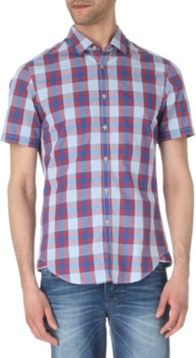 HUGO BOSS Bastiano short-sleeve checked shirt