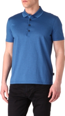 HUGO BOSS Bugnara fine-striped polo shirt